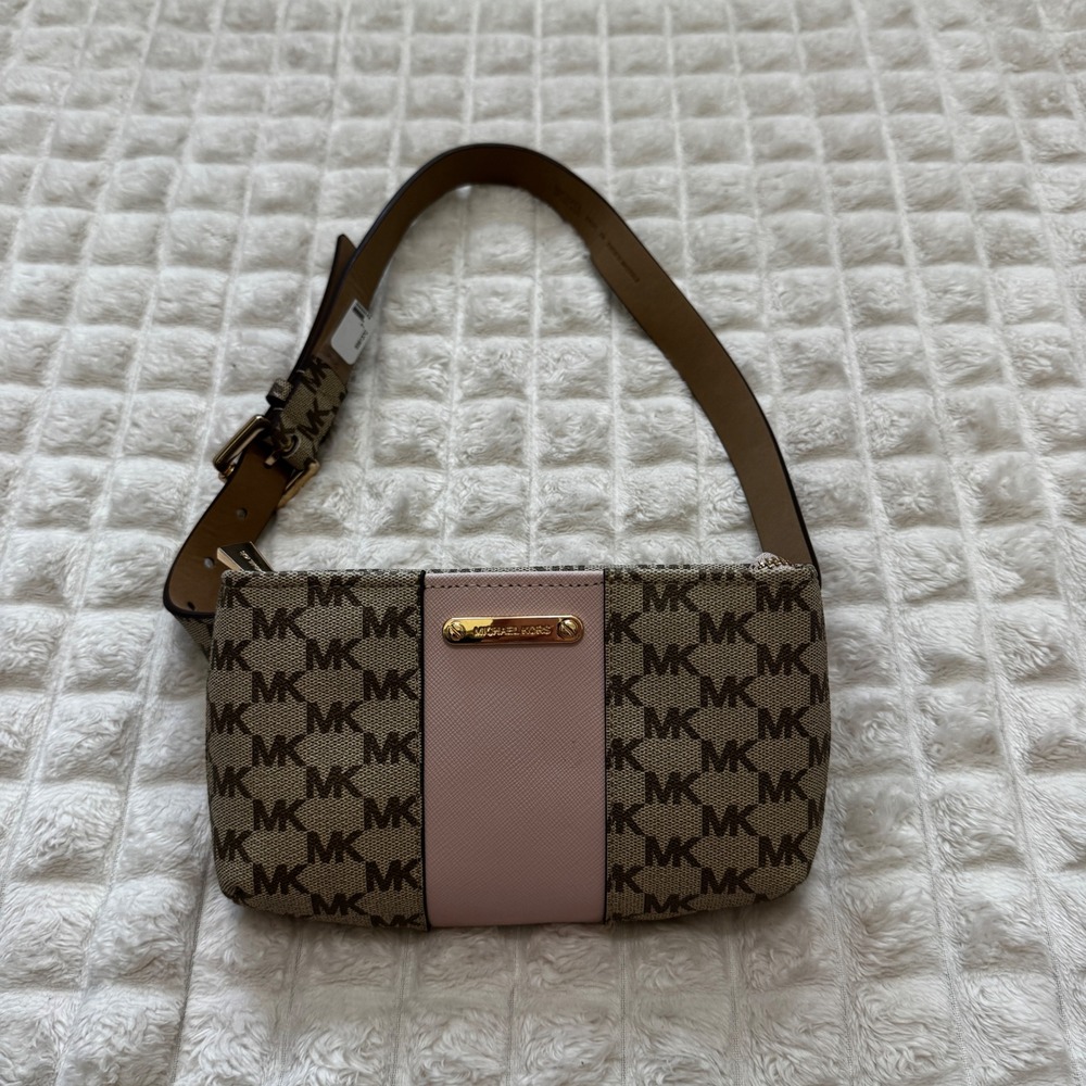 Michael Kors MK Logo Belt Bag Fanny Pack Waist Sling Bag Adjustable Hands Free